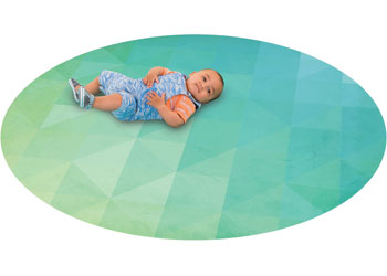 Mta Spaces Pastel Soft Memory Foam Carpet 150cm Diameter Mta