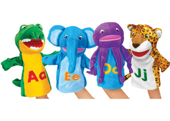 Machine-Washable Alphabet Puppet Set at Lakeshore Learning