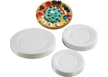 Unwaxed Round Paper Plates 18cm – Pack of 50