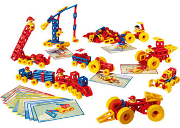 Mobilo Construction Set with Large Wheels – 424 pieces