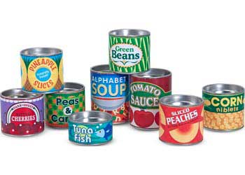 pretend play canned food