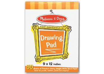 Melissa & Doug Drawing Paper Pad 9 x 12 Inches - 50 Sheets, 3-Pack