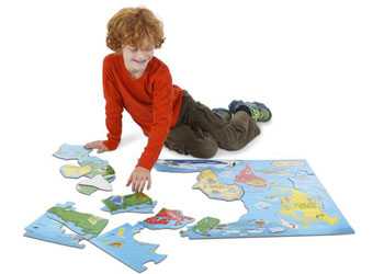 Melissa & Doug – World Map Floor Puzzle – 33 Pieces