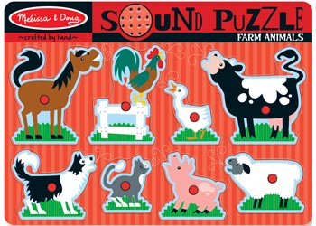 Melissa & Doug – Farm Animals Sound Puzzle – 8pc - Kangaroo Catalogue