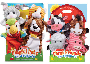 Melissa & doug farm friends hand puppets on sale