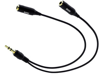 Headphone Splitter Cable – 15cm Cable