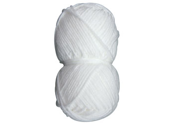 Acrylic Yarn White 4 ply 100g Ball