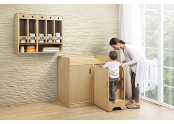 Max & Rosie – Wooden Nappy Change Storage Unit