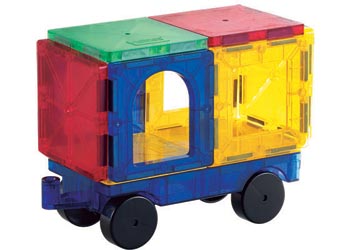 Translucent Magnetic Tiles & Cars Kit – 104 pieces