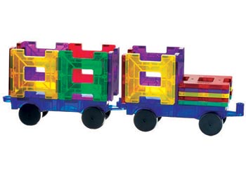 Translucent Magnetic Tiles & Cars Kit – 104 pieces