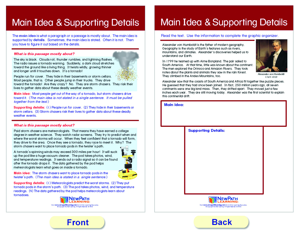 READING COMPREHENSION CHART S8