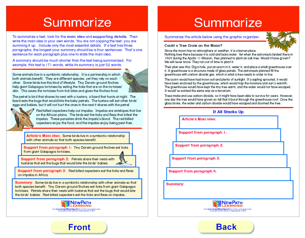 READING COMPREHENSION CHART S8