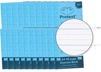 Dotted Thirds Exercise Book 24mm Foundation Font 48 Page Pack of 20