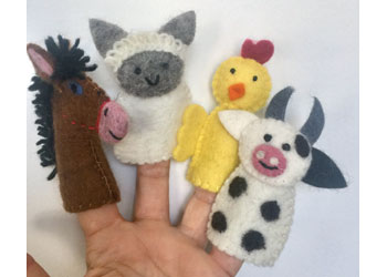 Felt Finger Puppets – Farm Animals - MTA Catalogue