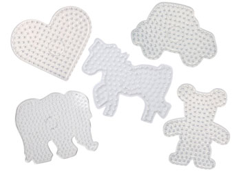 Jumbo Iron On Beads Boards, Assorted – Pack of 5
