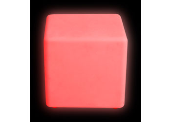 Colour Changing LED Stool – Large 40x40x40cm + Adaptor