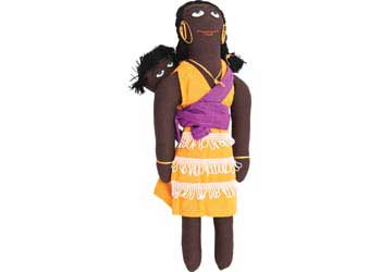 African Woman with Baby Doll – 47cm