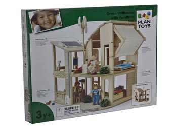 plan toys green dollhouse with furniture
