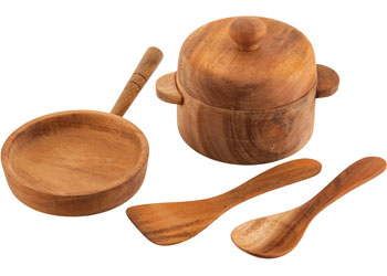 wooden pan set