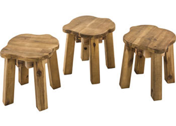 Tree Furniture – Round Table with 3 Stools