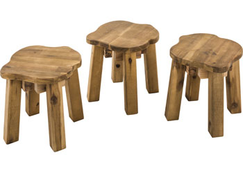 Tree Furniture – Round Table with 3 Stools