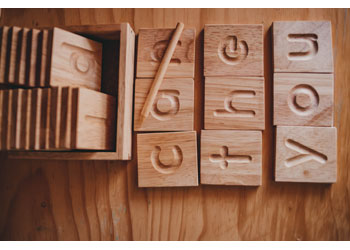 Wooden Alphabet Tiles