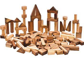 Small Wooden Unit Blocks – 117 pieces