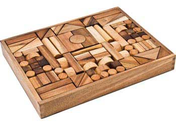 Small Wooden Unit Blocks – 117 pieces