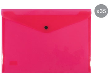 Document Wallet A4 Button Close Red – Pack of 35 - MTA Catalogue