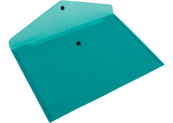 Document Wallet A4 Button Close Green