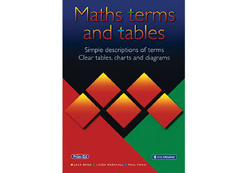Maths Terms and Tables Book – Paul Swan – 116 Pages - MTA Catalogue