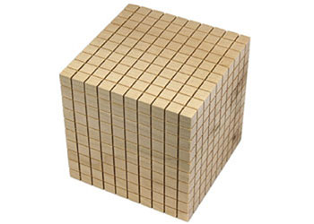 Wooden Base Ten Cube – 10 x 10 x 10cm – 1 Piece