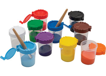 Lakeshore No-Spill Paint Cups - Set of 10 Colors at Lakeshore Learning