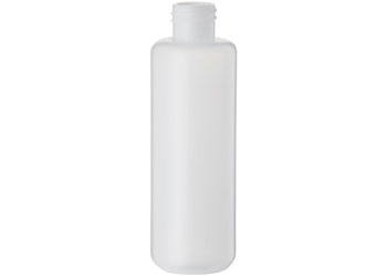 Bottle – HDPE, Natural, Round, (No Cap), 250ml