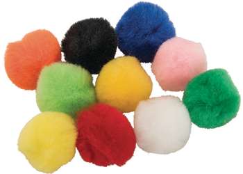 Pom Poms Assorted Colours 25mm – Pack of 100