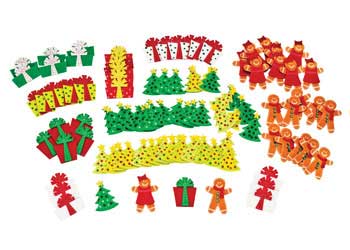 Assorted Felt Christmas Stickers Pack of 102