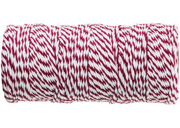 Bakers Twine Red and White 100m