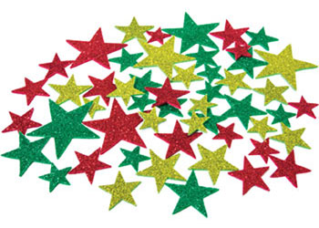 Adhesive Christmas Stars – Pack of 42