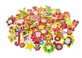 Adhesive Christmas Foam Stickers – Pack of 92.