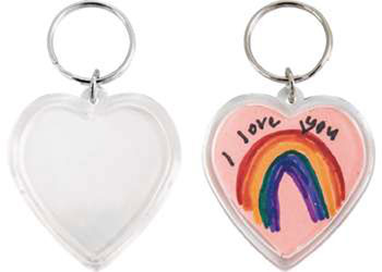 Heart Shaped Key Ring / key Tags – Pack of 10