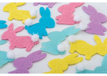 Felt Bunny Stickers – Pack of 60