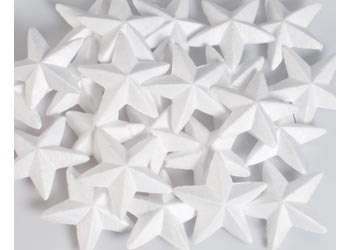 Polystyrene Stars 8cm – Pack of 25