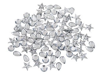 Silver Rhinestones – Pack of 100