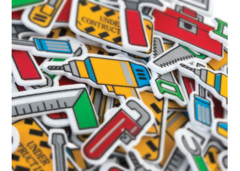 Foam Tool Stickers – Pack of 100