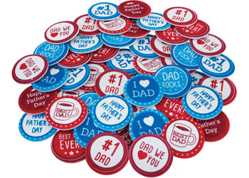 Foam Dad Badge Stickers – Pack of 54