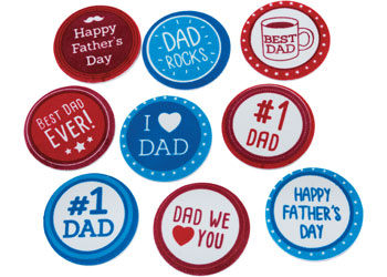 Foam Dad Badge Stickers – Pack of 54