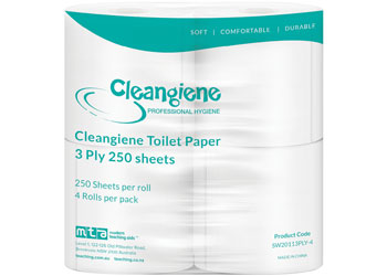 Toilet Tissue 3PLY 250 Sheets Pack 4