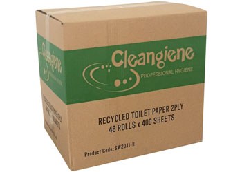 Recycled Toilet Paper 2Ply 48 Rolls 400 Sheets a Roll