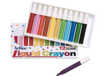 Artline Liquid Crayon Markers - Pack of 12