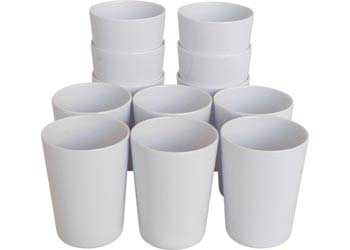 Melamine White Cups – 9cm – Set of 12